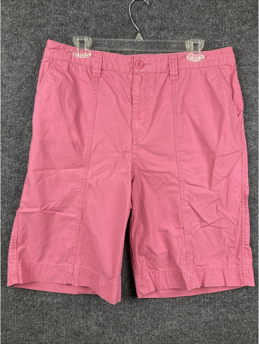 Eddie Bauer Womens Size 14 Tall Mercer Fit Hot Pink Pocket Shorts EUC